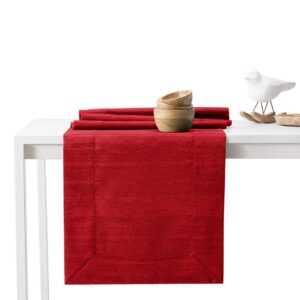 Sada ubrusu a běhounu na stůl AmeliaHome VESTA 115x300+35x300 cm červená
