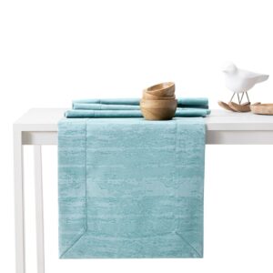 Sada ubrusu a běhounu na stůl AmeliaHome VESTA 115x300+35x300 cm modrá