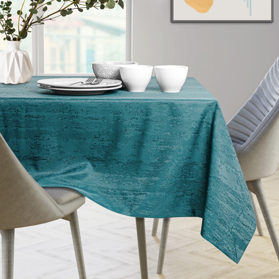 Sada ubrusu a běhounu na stůl AmeliaHome VESTA 115x300+35x300 cm mořská modř - Obrázek 2