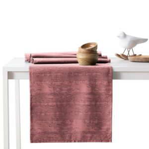 Sada ubrusu a běhounu na stůl AmeliaHome VESTA 115x300+35x300 cm růžová