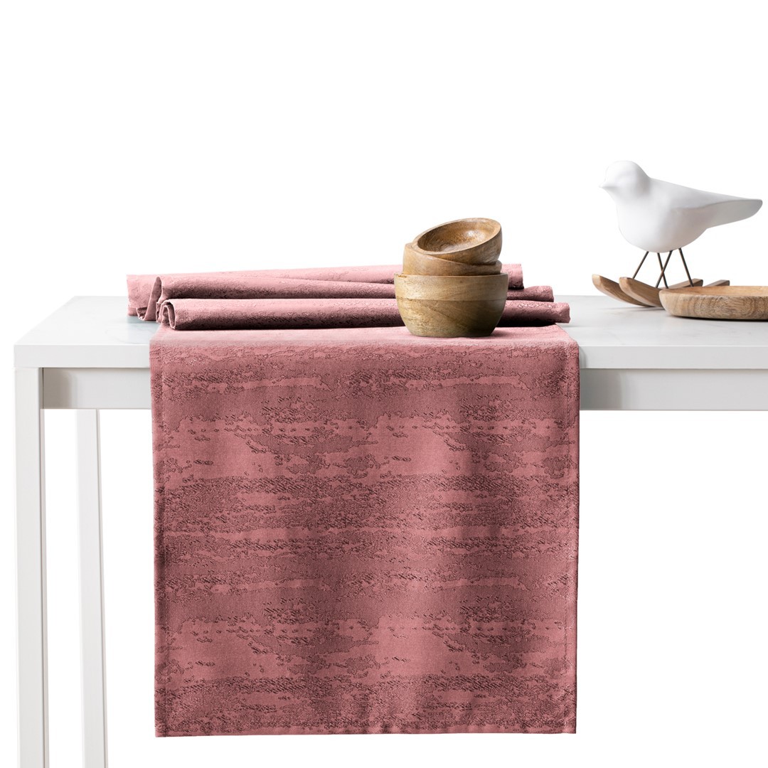 Sada ubrusu a běhounu na stůl AmeliaHome VESTA 115x300+35x300 cm růžová