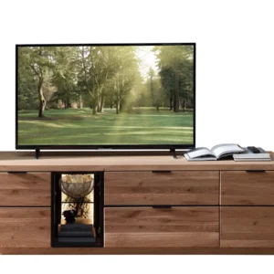 Szynaka TV stolek Napoli 31 s LED osvětlením 200 cm z masivu dub Bianco