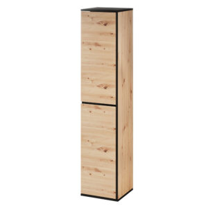 Szynaka Vysoká koupelnová skříňka Mossa 69 35 cm pravá dub Artisan/černá