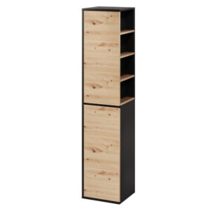 Szynaka Vysoká koupelnová skříňka Mossa 70 35 cm levá dub Artisan/černá