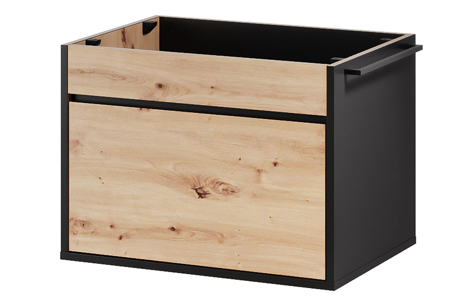 Szynaka Závěsná skříňka pod umyvadlo Mossa 56 60 cm dub Artisan/černá