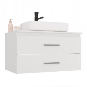 TP Living Závěsná skříňka pod umyvadlo s deskou NEL 2S 80 cm bílá