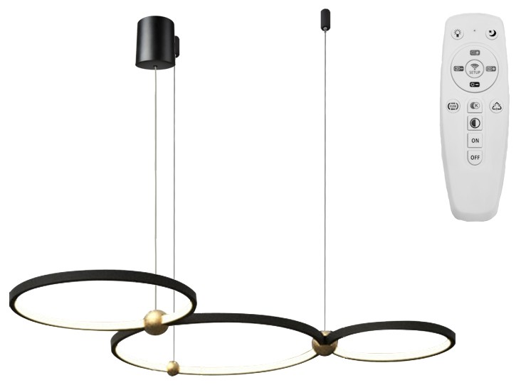 TooLight Stropní svítidlo Black Ring APP752-30-40-50 - Obrázek 2