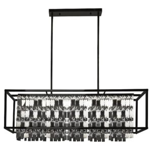 TooLight Závěsná křišťálová lampa QUADRA černá
