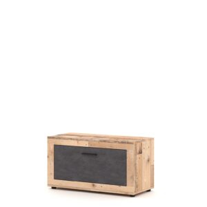 Vivaldi Botník Luna 90 cm dub Matera světlý/šedý