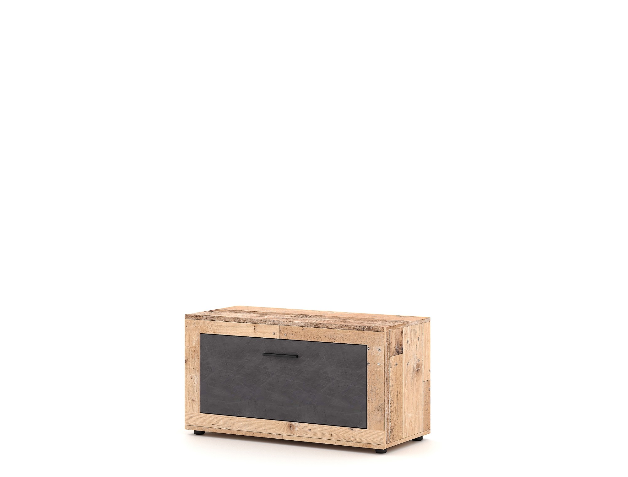 Vivaldi Botník Luna 90 cm dub Matera světlý/šedý