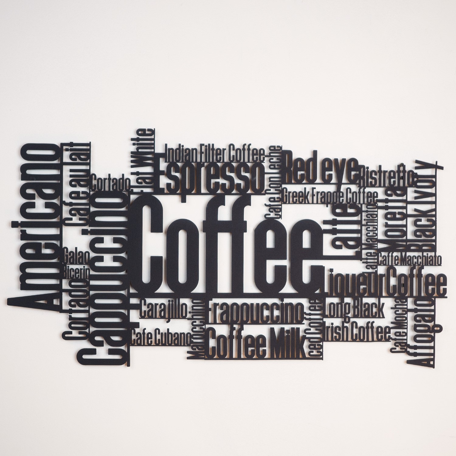 ASIR Nástěnná dekorace kovová COFFEE černá - Obrázek 2