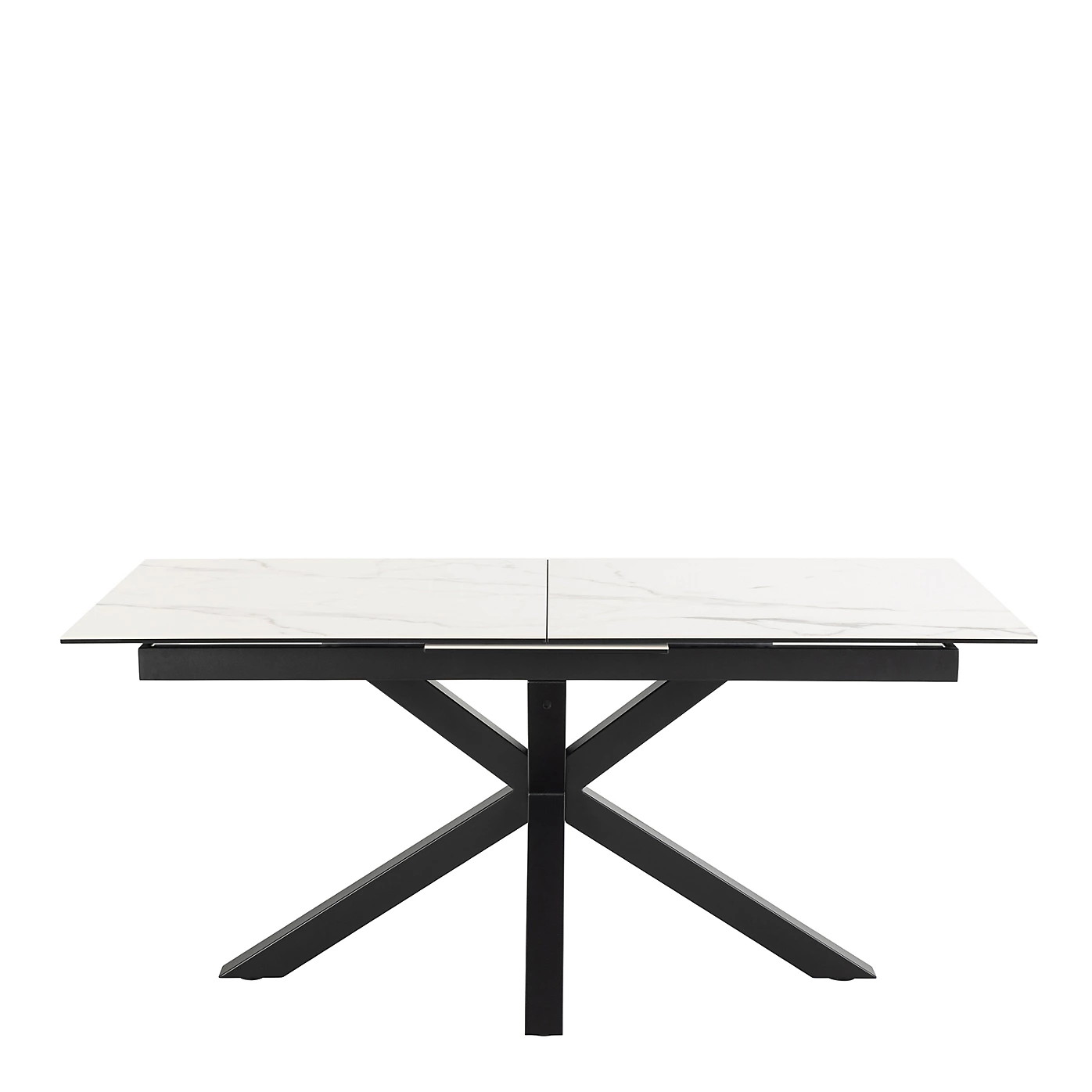 Actona Jídelní rozkládací stůl Heaven 168/210 cm bílý mramor/černý - Obrázek 2