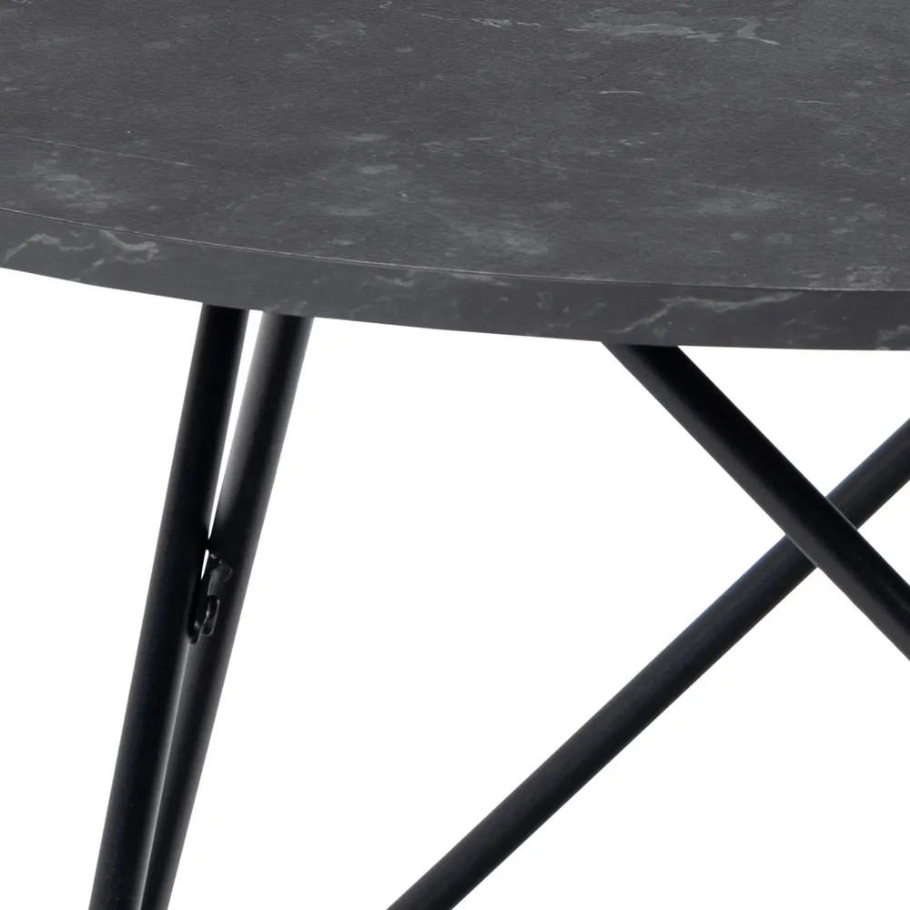 Actona Konferenční stolek Wyre 80 cm černý mramor - Obrázek 2