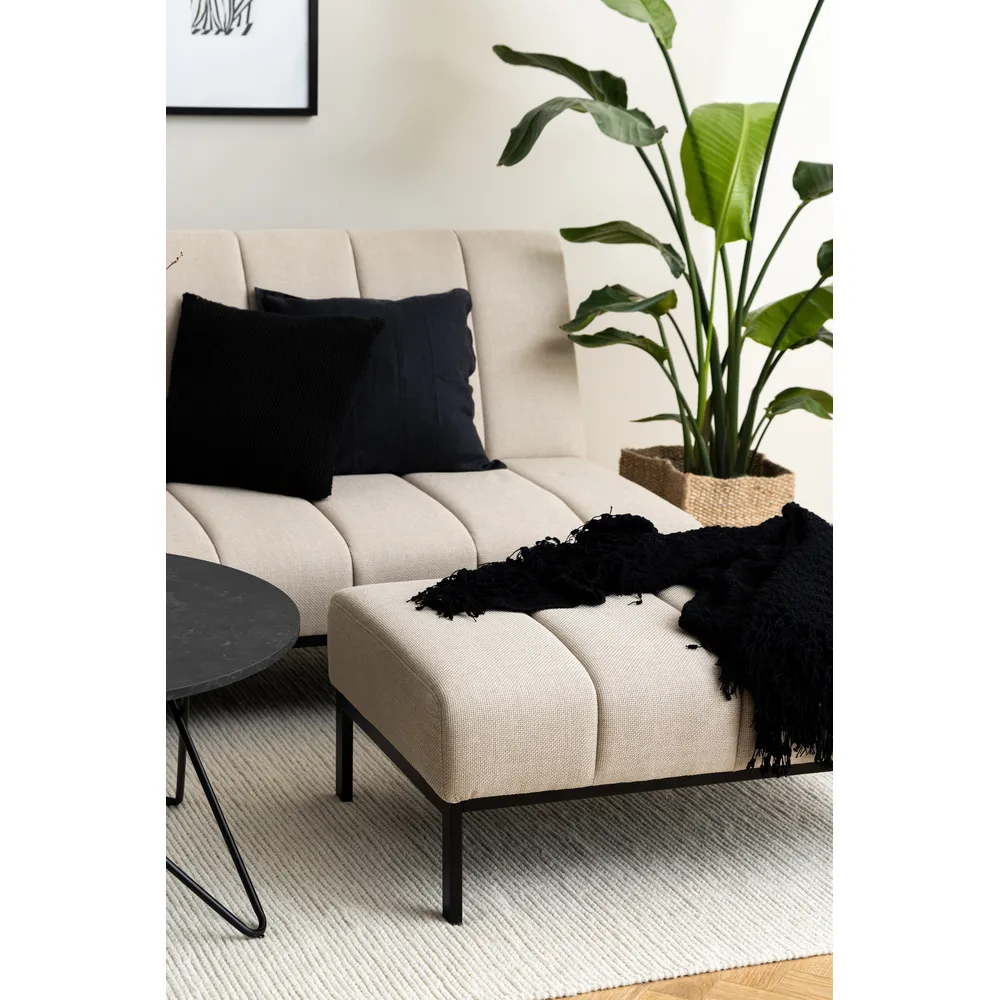 Actona Taburet Caix 100 cm béžový/černý - Obrázek 2