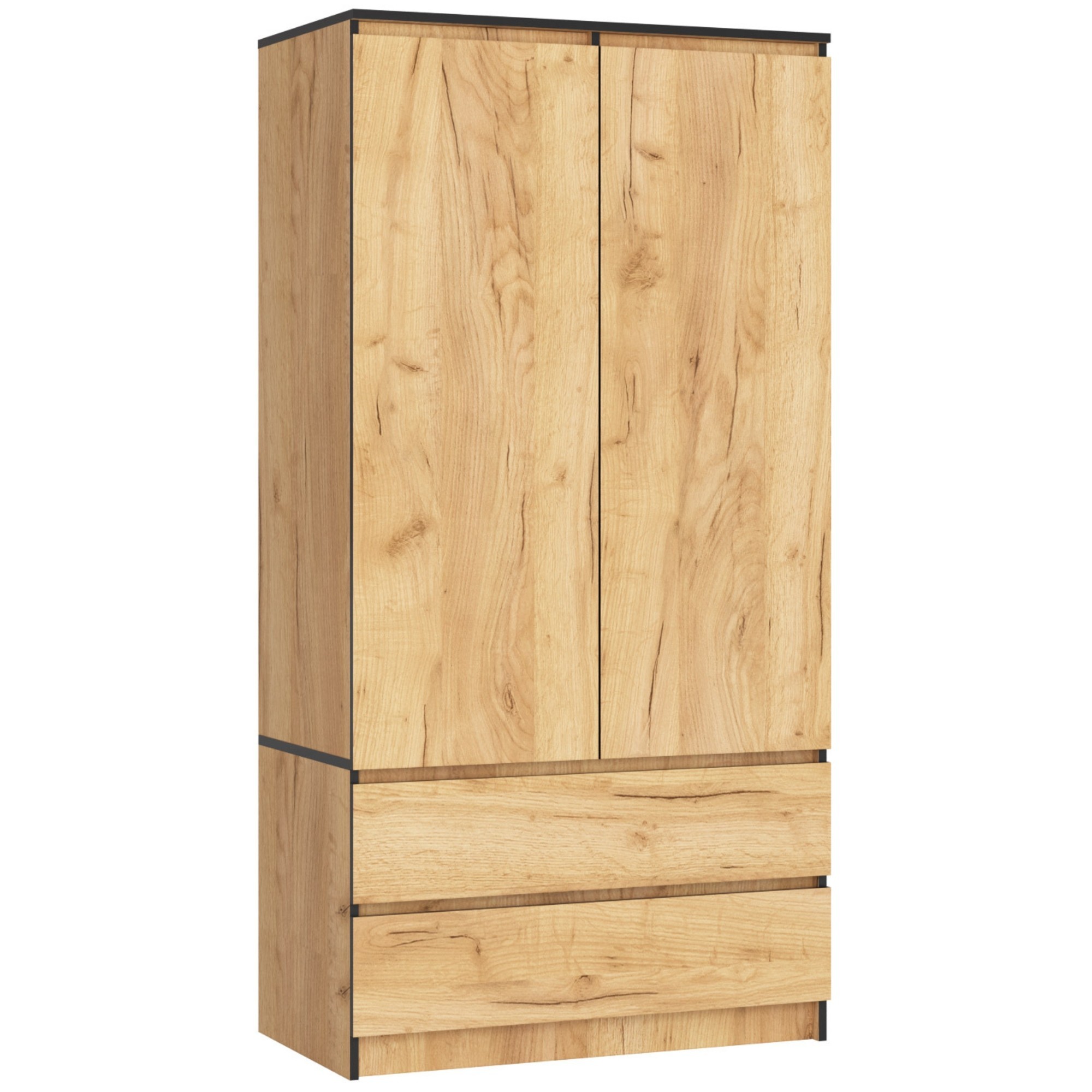 Ak furniture Šatní skříň Tesi S90 dub craft zlatý