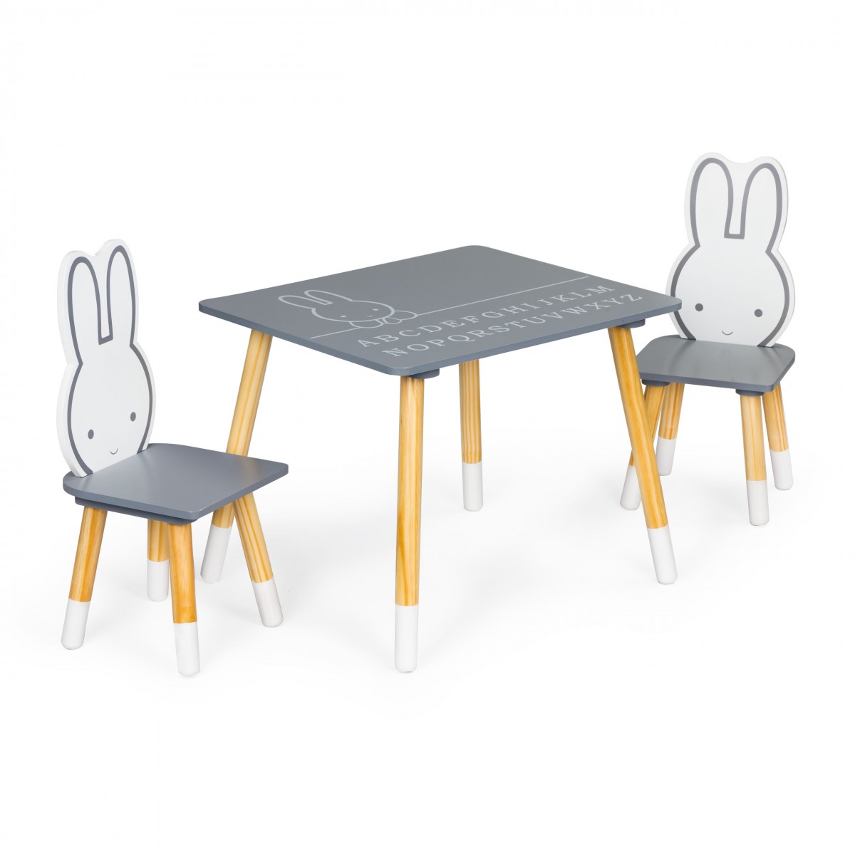 Dětský stůl s židlemi Ecotoys dřevěný - Obrázek 2