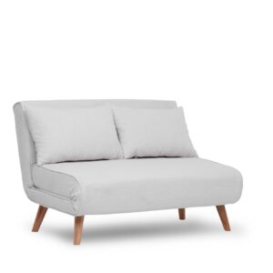Hanah Home Dvoumístná rozkládací pohovka Seater Folde bílá