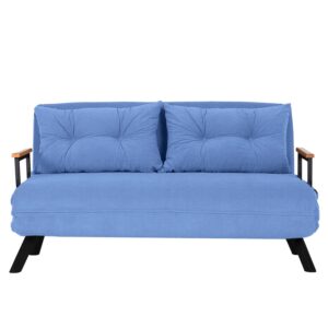 Hanah Home Dvoumístná rozkládací pohovka Seater Sando modrá