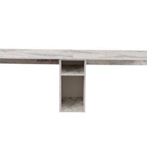 Kalune Design Kancelářská sestava pro 2 osoby TWIN bílý mramor/černá