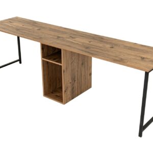 Kalune Design Kancelářská sestava pro 2 osoby TWIN borovice atlantská/černá