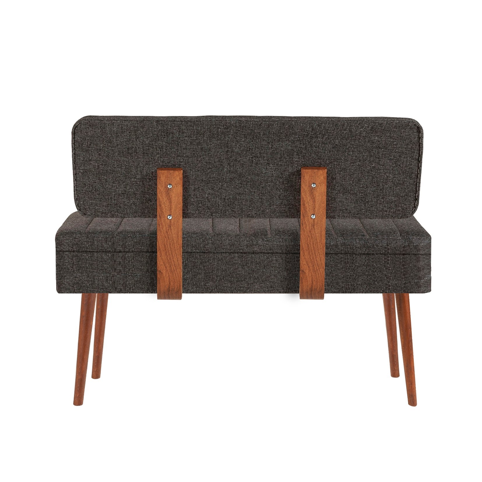 Kalune Design Lavice VINA II s úložným prostorem 110 cm ořech/antracitová - Obrázek 2