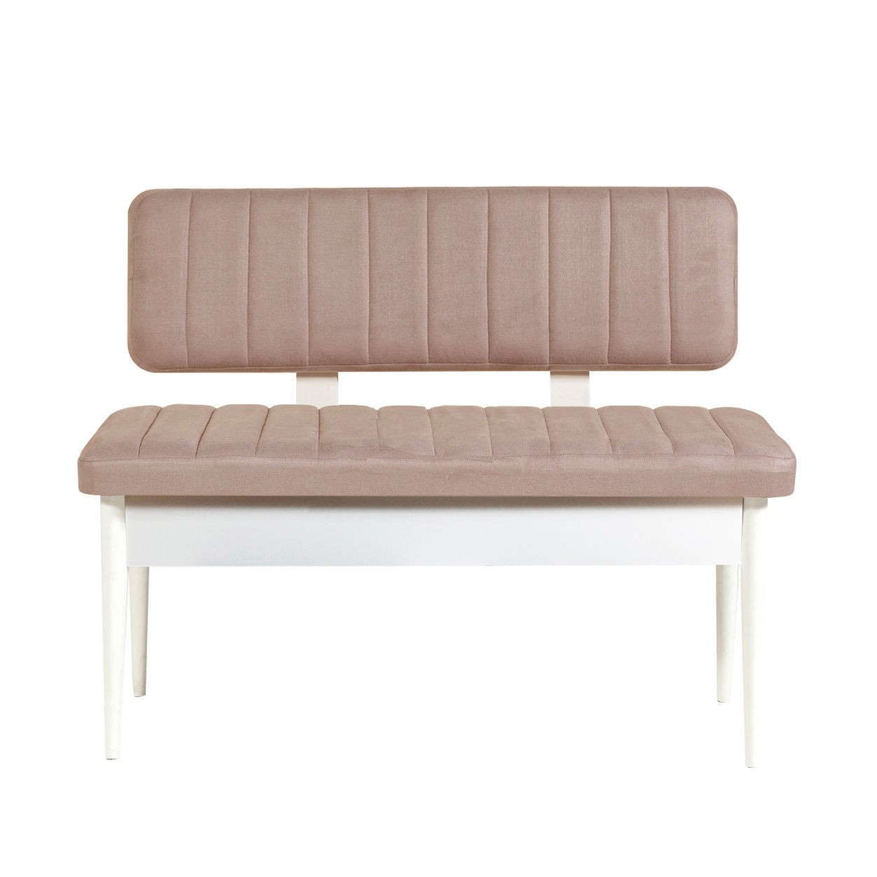 Kalune Design Lavice VINA s úložným prostorem 110 cm bílá/béžová
