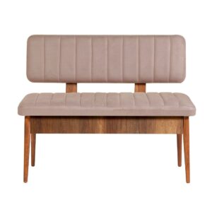 Kalune Design Lavice VINA s úložným prostorem 110 cm ořech/béžová