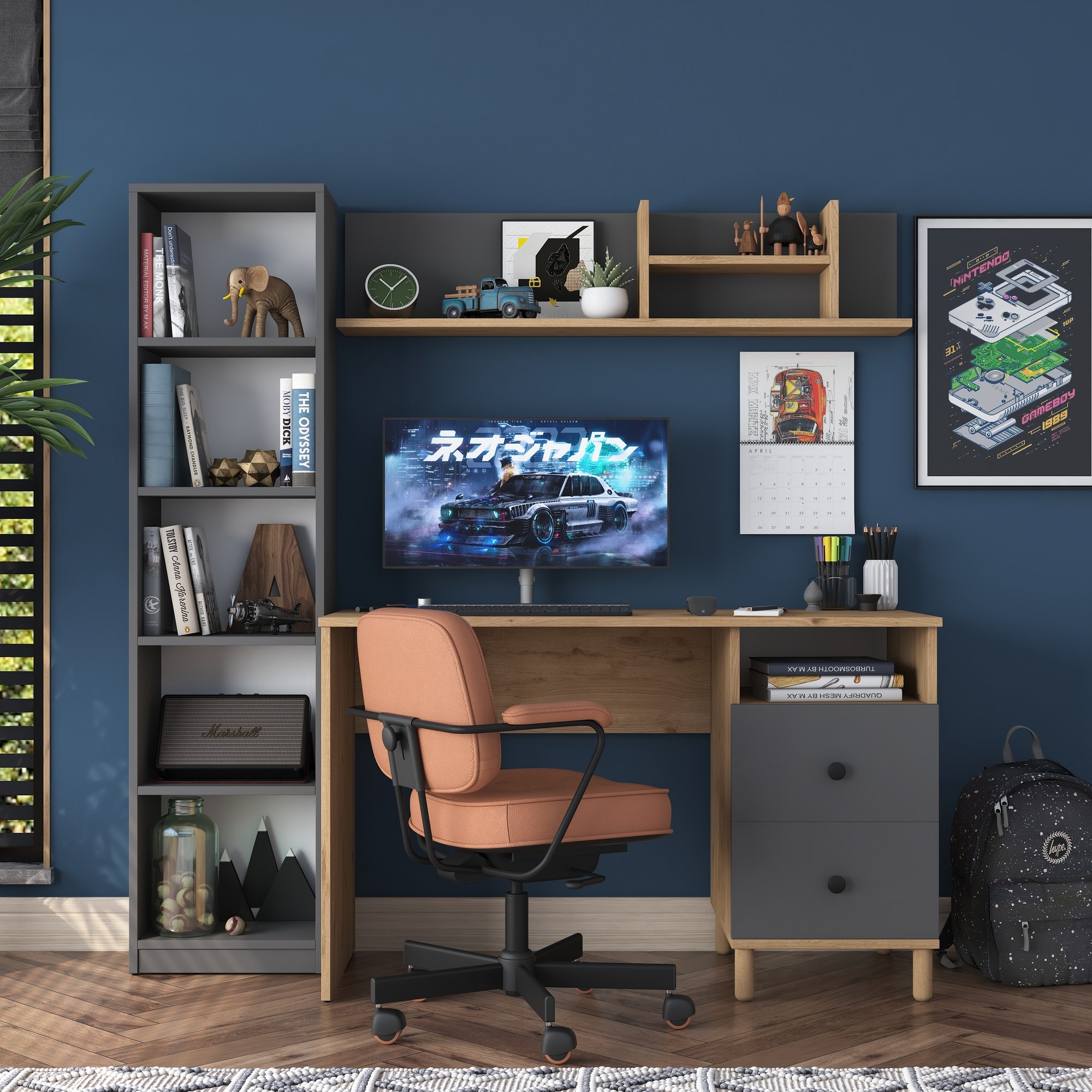 Kalune Design Moderní sada Darah s psacím stolem