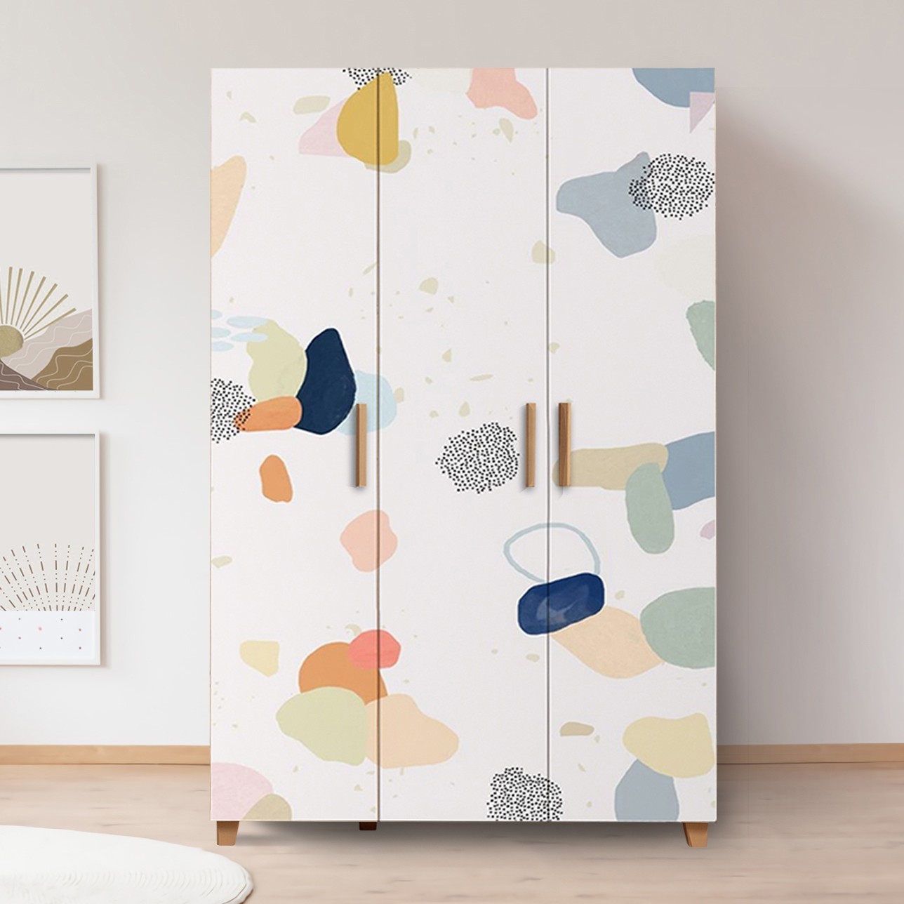 Kalune Design Šatní skříň Leva 120 cm borovice Atlantic/vícebarevná - Obrázek 2