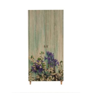 Kalune Design Šatní skříň Stil 90 cm dub sonoma/zelená