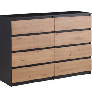 Komoda Houseland Malwax 01 dub artisan/antracitově šedá