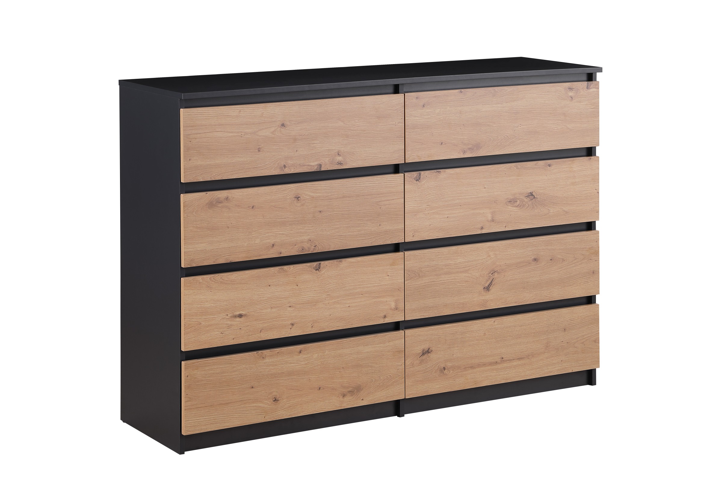Komoda Houseland Malwax 01 dub artisan/antracitově šedá