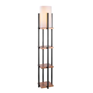 Opviq Stojací lampa Nora VI černá mat/měděná