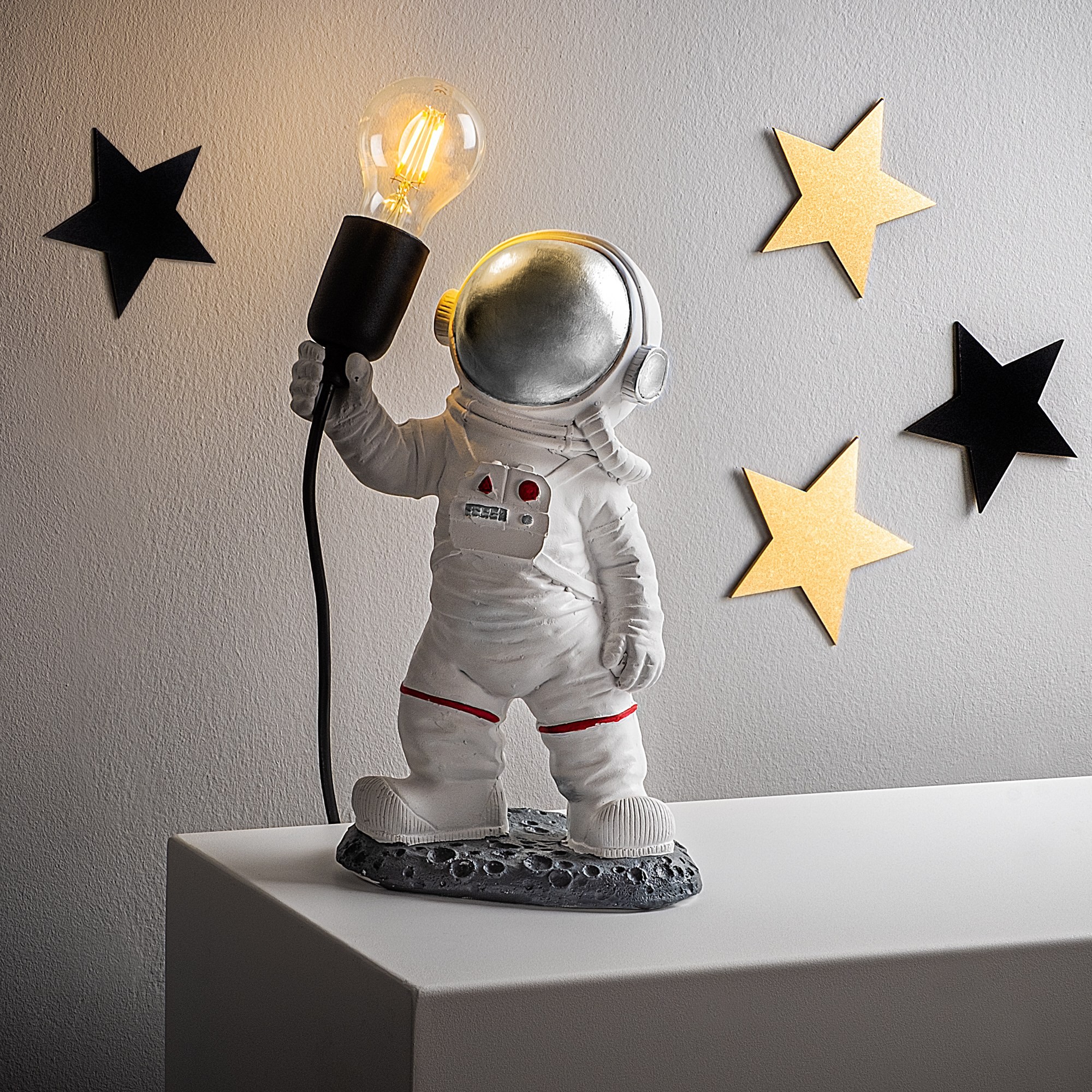 Opviq Stolní lampa Astronaut stříbrná/bílá - Obrázek 2