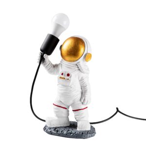Opviq Stolní lampa Astronaut zlatá/bílá