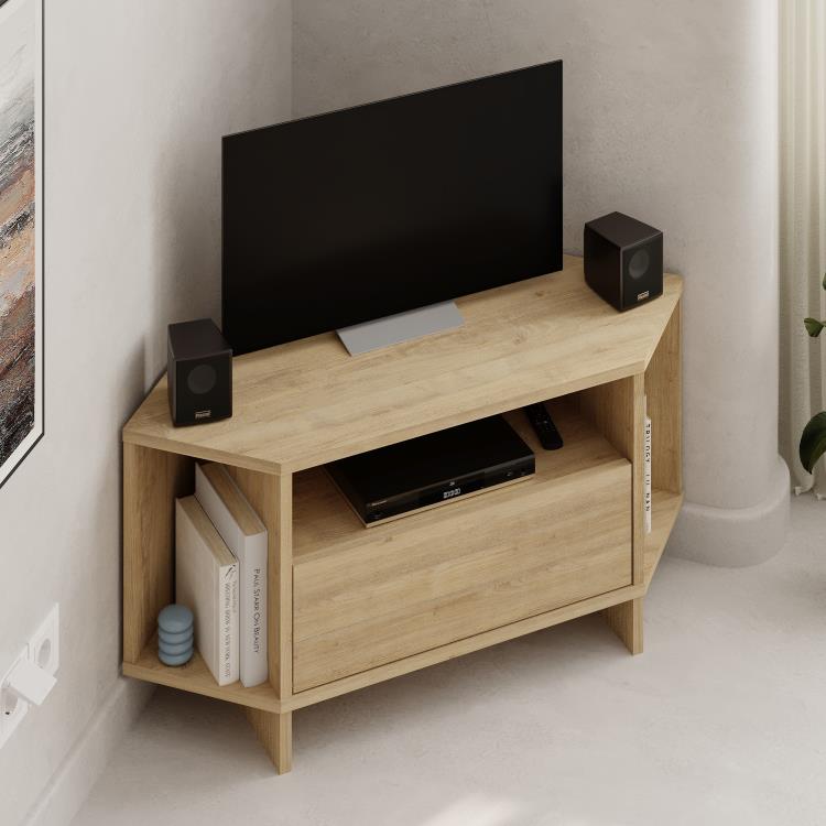 Rohový TV stolek Houseland Viva dub safírový