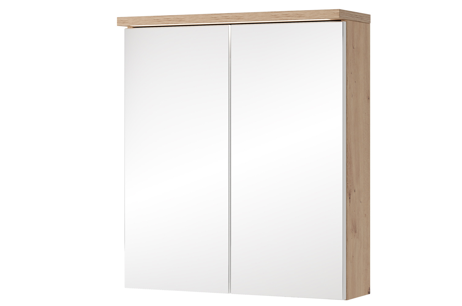 Szynaka Závěsná zrcadlová skříňka s LED osvětlením Sting 56 60 cm dub Artisan