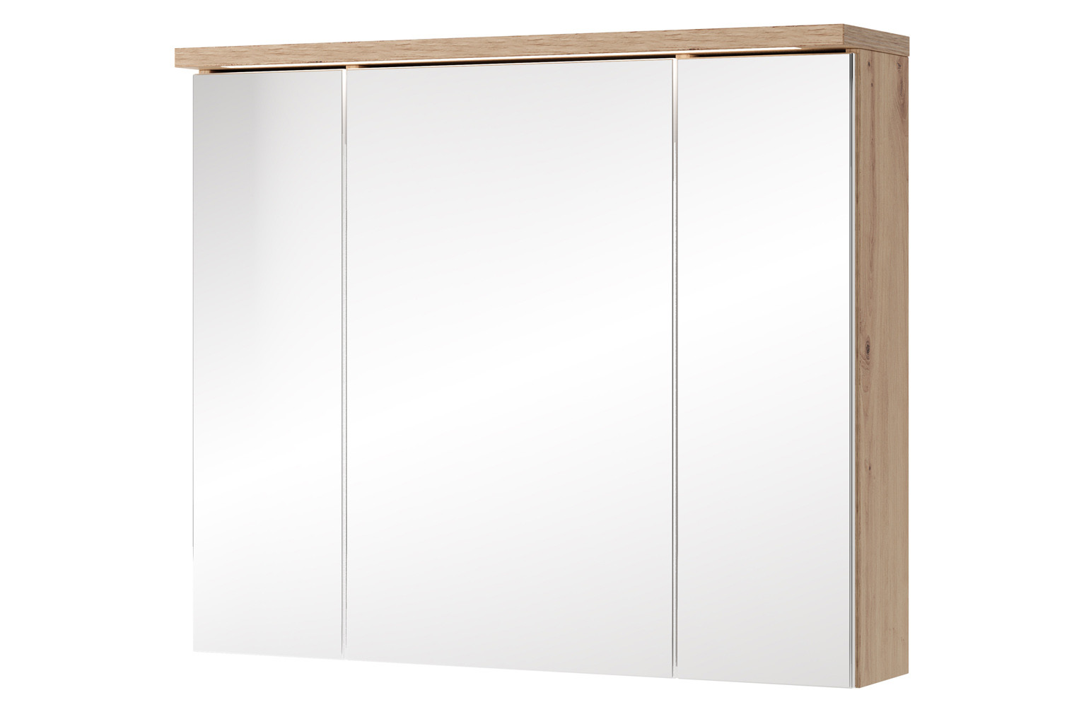 Szynaka Závěsná zrcadlová skříňka s LED osvětlením Sting 58 80 cm dub Artisan
