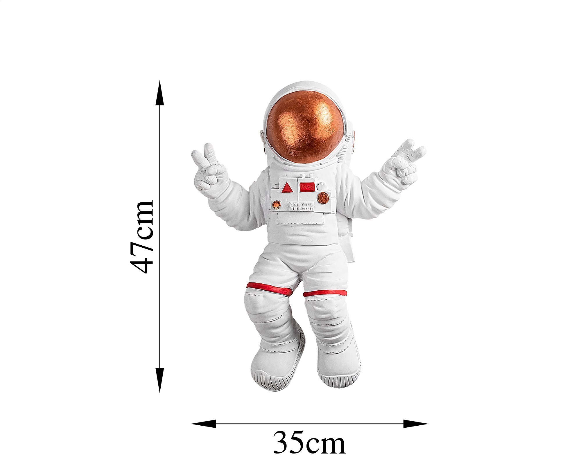Wallity Nástěnná dekorace Astronaut 3 bílá/oranžová - Obrázek 2
