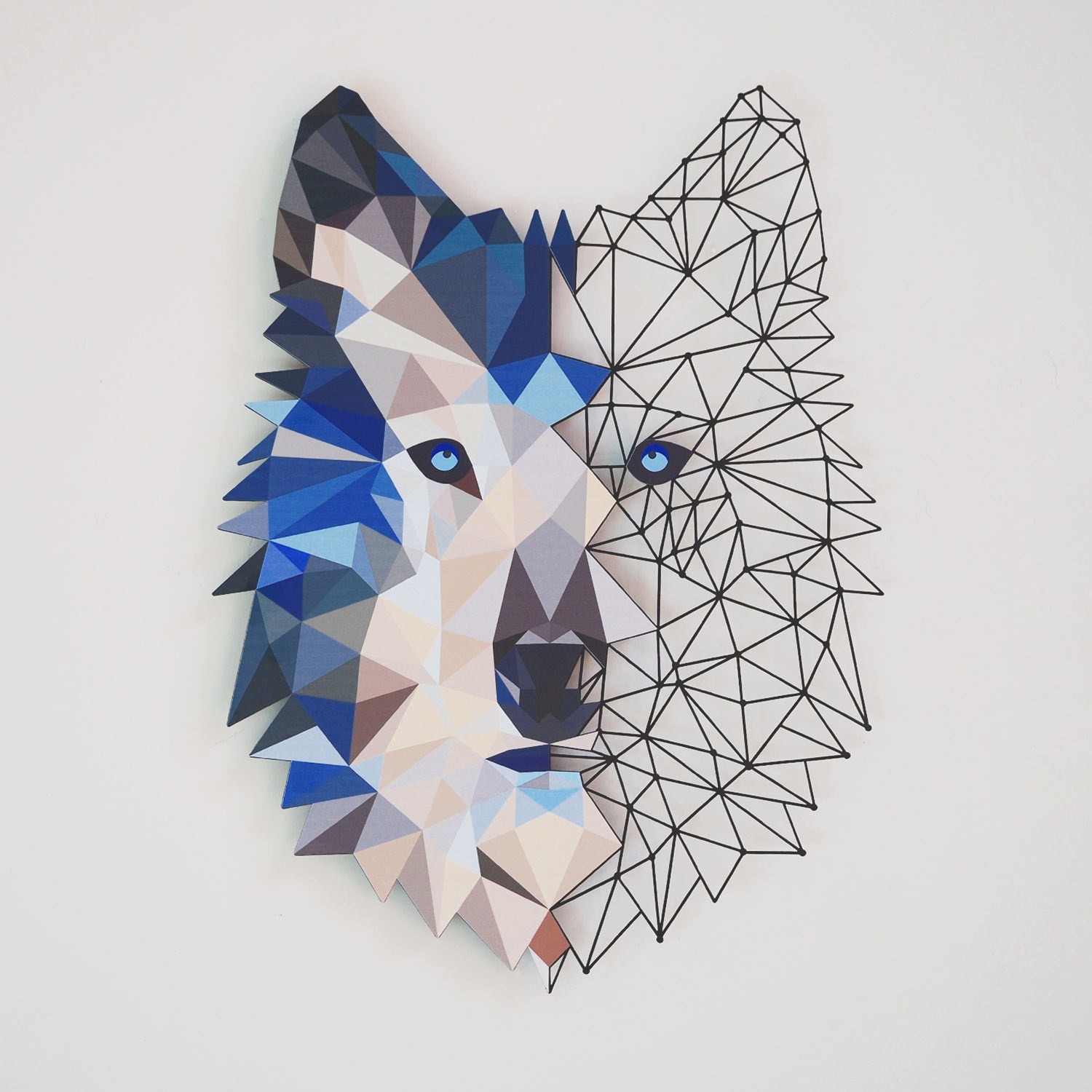Wallity Nástěnná kovová dekorace Wolf Wall Art vícebarevná - Obrázek 2