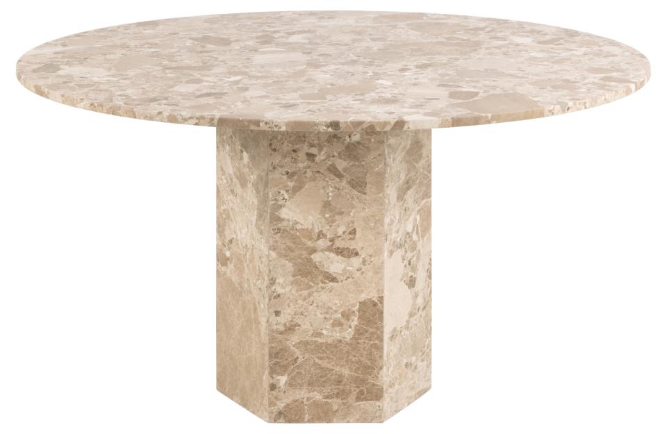 Actona Jídelní stůl Naxos 130 cm mramor Latte