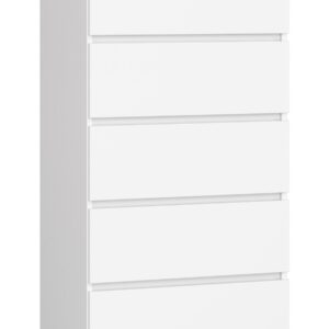 Ak furniture Komoda Kuba 60 cm - 5 šuplíků bílá