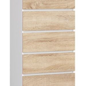 Ak furniture Komoda Kuba 60 cm - 5 šuplíků bílá/sonoma
