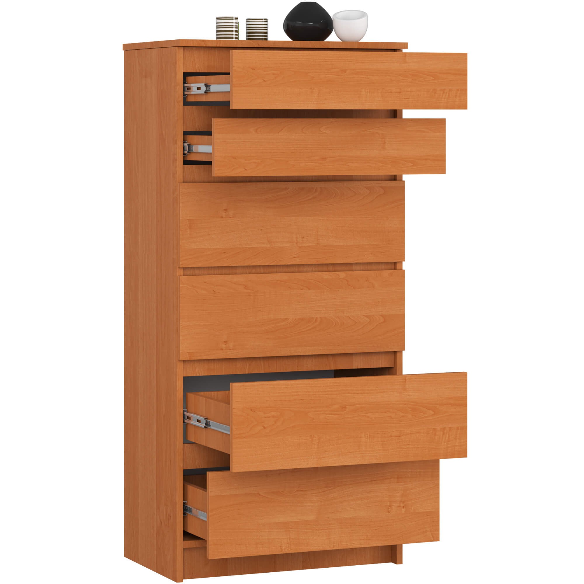 Ak furniture Komoda Kuba 60 cm - 6 šuplíků olše - Obrázek 2