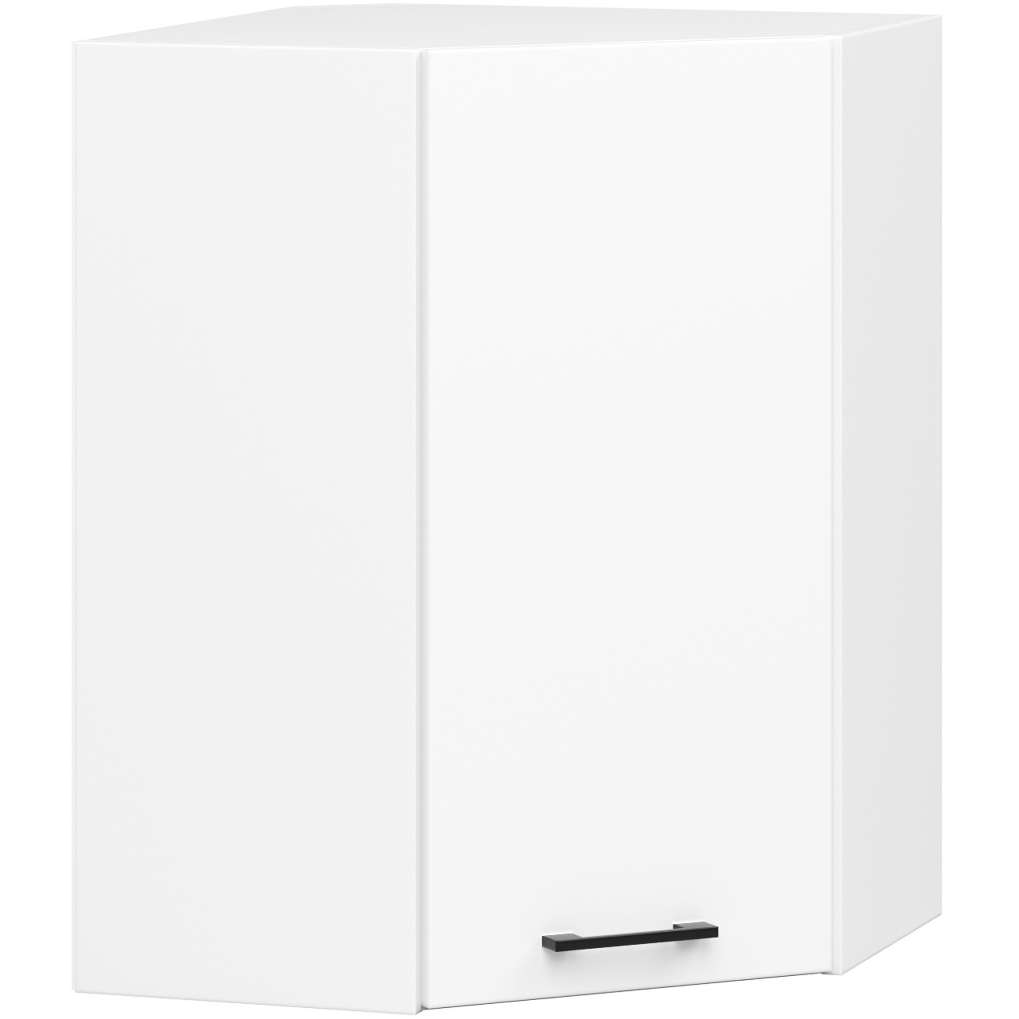 Ak furniture Rohová závěsná kuchyňská skříňka Olivie 60x72 cm bílá