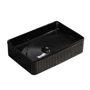 BPS-koupelny Keramické umyvadlo na desku HYD-AA-BL-500 50x34 cm