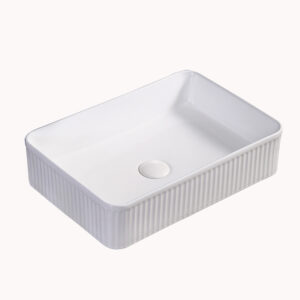 BPS-koupelny Keramické umyvadlo na desku HYD-AA-WH-500 50x34 cm
