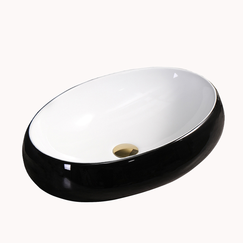 BPS-koupelny Keramické umyvadlo na desku HYD-CI-BL-500 50x31 cm