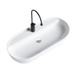 BPS-koupelny Keramické umyvadlo na desku HYD-EI-WH-810 81x41 cm