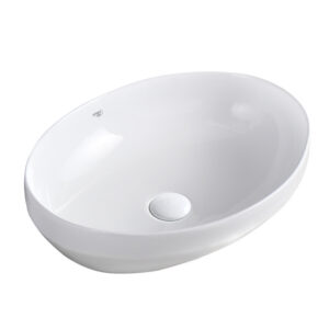 BPS-koupelny Keramické umyvadlo na desku HYD-LO-WH-500 50x37 cm